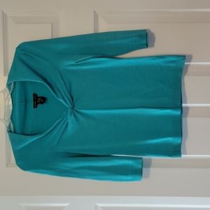 NY&Co twist front teal sweater
